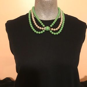 3 Strand Faux Pearl Necklace